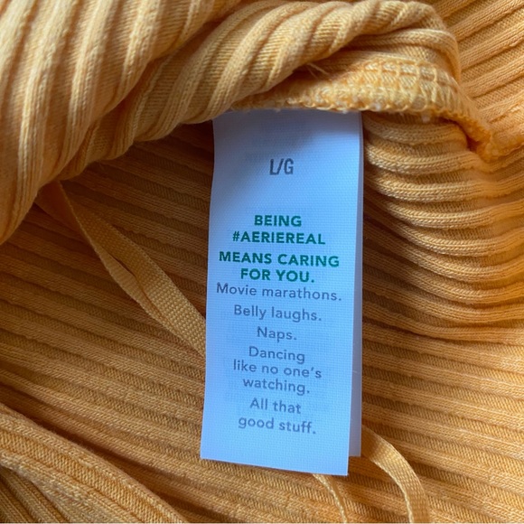 Aerie One shoulder Orange Crop Top - Picture 5 of 6